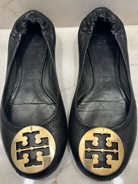 Tory Burch Minnie Leather Ballet Flats Women's Size 8